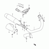 Схема вузла: Вихлопна система для Suzuki LS650 Savage