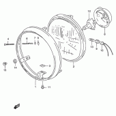 Схема вузла: Фара для Suzuki DF125