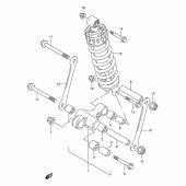 Схема вузла: Важіль прогресії для Suzuki GSX250 Across