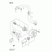 Схема вузла: Водяний насос Suzuki VZ800 Intruder M800/ Boulevard M50