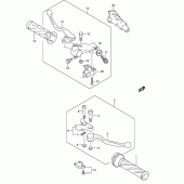 Схема вузла: Ручки керма для Suzuki VL250 Intruder LC