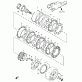 Схема вузла: Зчеплення (Model k3) для Suzuki AN650 Burgman (EU analogue of SkyWave)