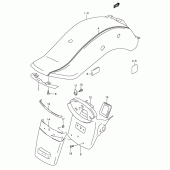 Схема вузла: Заднє крило (Model y) для Suzuki VZ800 Marauder