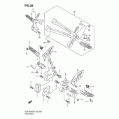 Схема узла: Подножки для Suzuki GSX-R1000