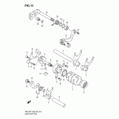 Схема узла: Копирный вал & Вилки & Вал переключения для Suzuki RM125