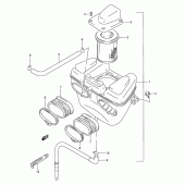 Схема вузла: Повітряний фільтр Suzuki GSX250 Across