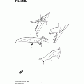 Схема вузла: Бічні нижні кришки рами для Suzuki GSX-R1000