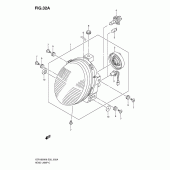 Схема вузла: Фара (Vzr1800nk8/nk9/nu2k8/nufk9) для Suzuki VZR1800 Intruder M1800R/ Boulevard M109R