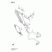 Схема вузла: Олійний охолоджувач для Suzuki DR650 DR650SE