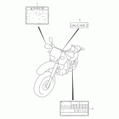 Схема вузла: Інформаційні наклейки (Model t/v) для Suzuki DR650 DR650SE