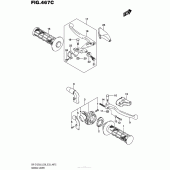 Схема вузла: Ручки керма (Dr-Z125Ll6 E33) для Suzuki DR-Z125 DR-Z125L