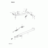 Схема узла: Подножка & Задний тормоз для Suzuki DR250