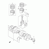 Схема узла: Коленчатый вал & Поршень для Suzuki GSF600 Bandit S