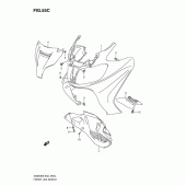 Схема узла: Передний обтекатель (An650l0) для Suzuki AN650 Burgman (EU analogue of SkyWave)