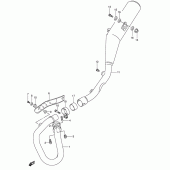 Схема вузла: Вихлопна система для Suzuki DR-Z400 DR-Z400E