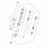 Схема вузла: Передня вилка (Model k3) для Suzuki AN650 Burgman (EU analogue of SkyWave)
