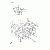 Схема вузла: Картер двигуна для Suzuki TS185