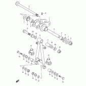 Схема вузла: Важіль прогресії (Model z) для Suzuki TS125