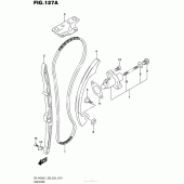 Схема вузла: Ланцюг ГРМ & Натягувач & Заспокоювач для Suzuki DR-Z400 DR-Z400S