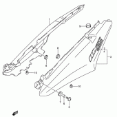 Схема вузла: Задній підсідельний обтічник (Model k5) для Suzuki DL650 V-Strom