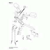 Схема вузла: Кермо & Тросики (Gsx1300Ral3 E03) для Suzuki GSX1300 Hayabusa