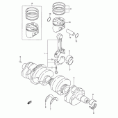 Схема узла: Коленчатый вал & Поршень для Suzuki GSX750 Katana