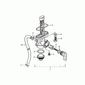 Схема узла: Топливный кран для Suzuki TS125