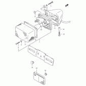 Схема вузла: Задній ліхтар (Стоп-сигнал) для Suzuki TS125