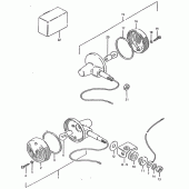Схема узла: Поворотники (E16) для Suzuki TS125