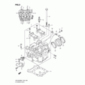 Схема узла: Головка цилиндра для Suzuki DR-Z400 DR-Z400SM