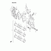 Схема вузла: Передній гальмівний супорт (Model r) для Suzuki GSX-R750