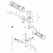 Схема вузла: Ручки керма для Suzuki GSX600 Katana