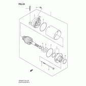 Схема вузла: Електричний стартер для Suzuki GSF650 Bandit