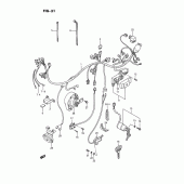 Схема вузла: Електропроводка (Model h/j/k/l/m/n/p/r) для Suzuki VS1400 Intruder 1400