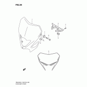 Схема узла: Накладка фары (Rmx450zl1 e28) для Suzuki RMX450