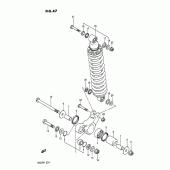 Схема узла: Rear cushion для Suzuki DR200 DR200