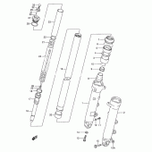 Схема узла: Передняя вилка (Model s/t) для Suzuki GSX750 Katana