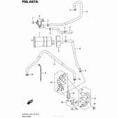 Схема вузла: Система вентиляції бензобака (Uh200Al6 P33) для Suzuki UH200 Burgman