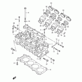 Схема вузла: Головка циліндра (Model w/x) для Suzuki GSX-R750