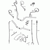 Схема узла: Руль & Передние крыло для Suzuki GS1000