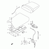 Схема вузла: Сидіння (Model r/t) для Suzuki RGV250