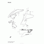 Схема узла: Накладка топливного бака для Suzuki DR-Z125 DR-Z125L