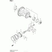Схема вузла: Колінчастий вал & Поршень для Suzuki AN650 Burgman (EU analogue of SkyWave)