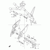 Схема вузла: Підніжки для Suzuki GSF600 Bandit S