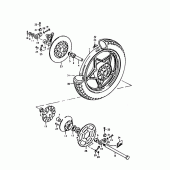 Схема узла: Заднее колесо для Suzuki GS1000