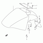 Схема узла: Переднее крыло (Model s/t) для Suzuki GSX750 Katana