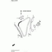 Схема вузла: Ланцюг ГРМ & Натягувач & Заспокоювач Suzuki GSX-S750