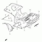 Схема вузла: Нижній обтічник (Gsx-r600zk3) для Suzuki GSX-R600