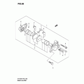 Схема узла: Задний тормозной суппорт для Suzuki UH125 Burgman