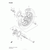 Схема узла: Заднее колесо (Dr650Sel3 E03) для Suzuki DR650 DR650SE